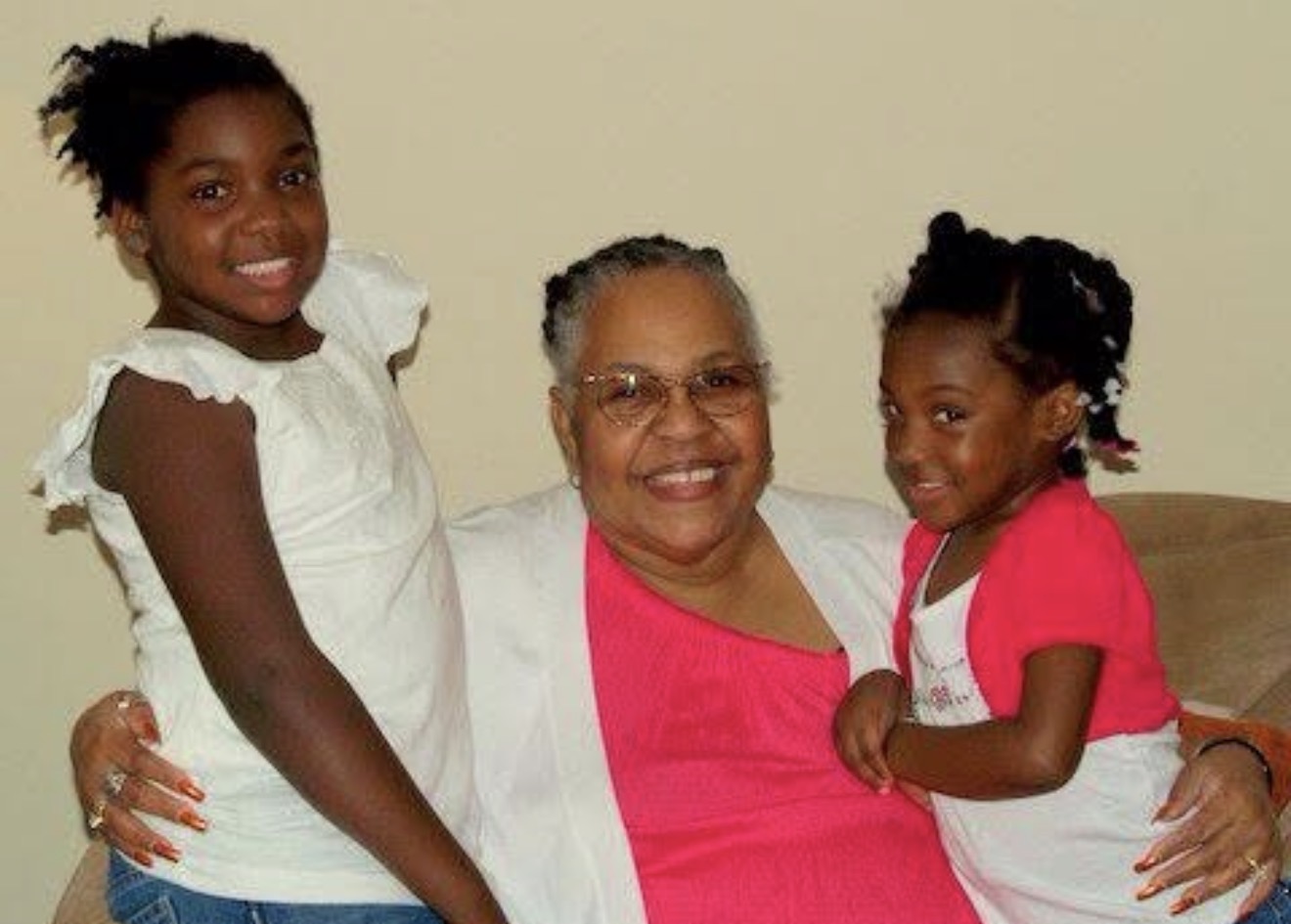 Family photo with grandmother Patricia Godbolt White